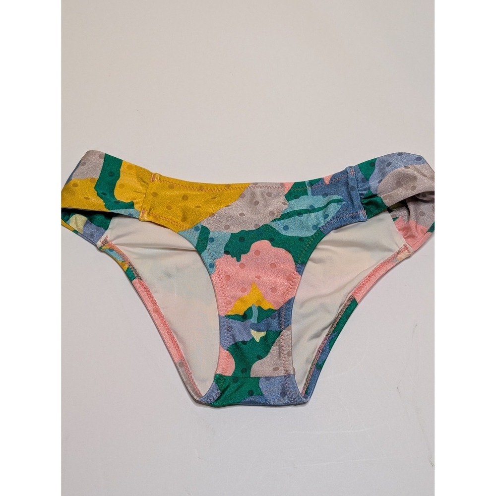 Volcom Womens Abstract Floral Polka Dot Bikini Bottoms Multicolor XS O2221809 - Picture 3 of 3